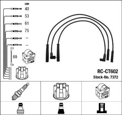 NGK Kit cavi accensione 7372