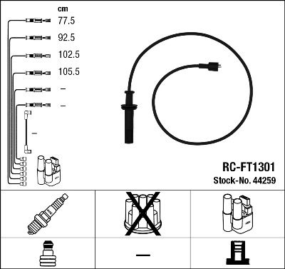 NGK Kit cavi accensione 44259