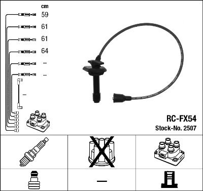 NGK Kit cavi accensione 2507