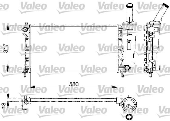VALEO Radiatore, Raffreddamento motore 732578