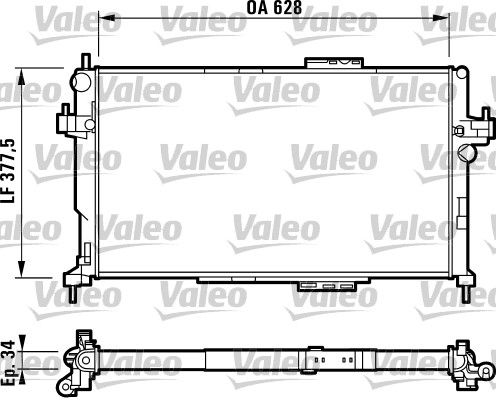 VALEO Radiatore, Raffreddamento motore 732824
