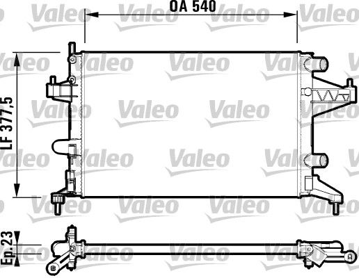 VALEO Radiatore, Raffreddamento motore 732825