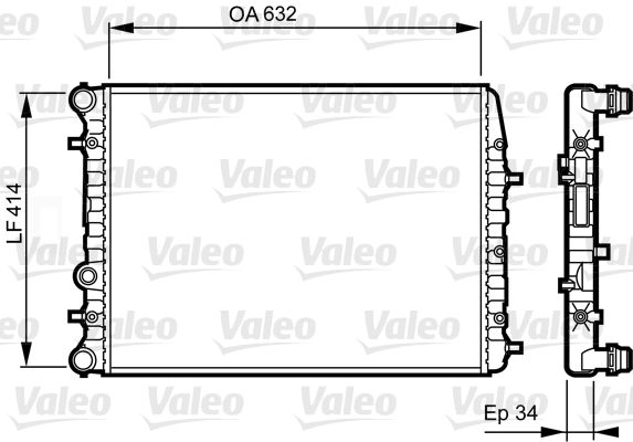 VALEO Radiatore, Raffreddamento motore 732864