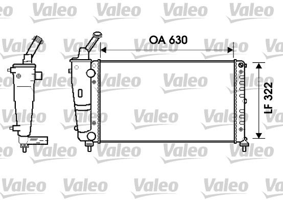 VALEO Radiatore, Raffreddamento motore 734238