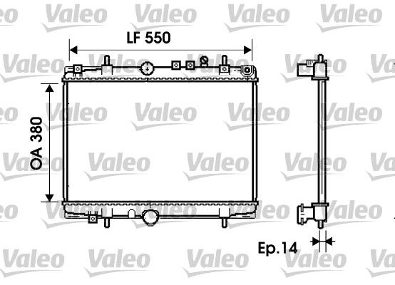 VALEO Radiatore, Raffreddamento motore 734278