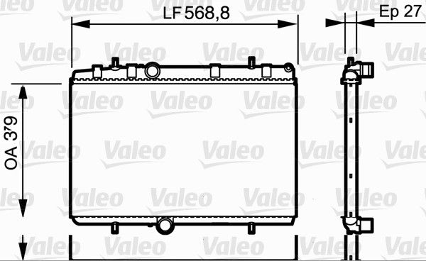 VALEO Radiatore, Raffreddamento motore 734338