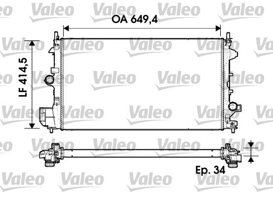 VALEO Radiatore, Raffreddamento motore 734339