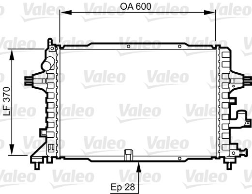 VALEO Radiatore, Raffreddamento motore 734380