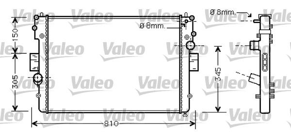 VALEO Radiatore, Raffreddamento motore 734448