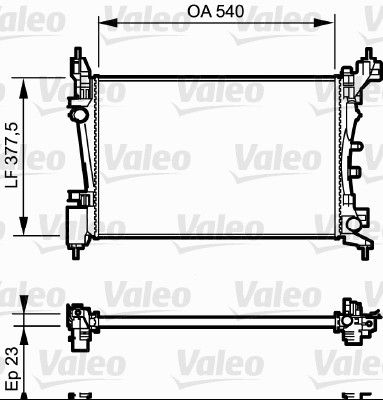 VALEO Radiatore, Raffreddamento motore 735042
