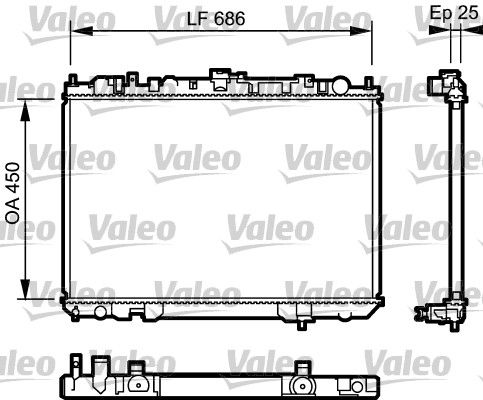 VALEO Radiatore, Raffreddamento motore 735081