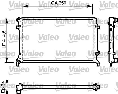 VALEO Radiatore, Raffreddamento motore 735120