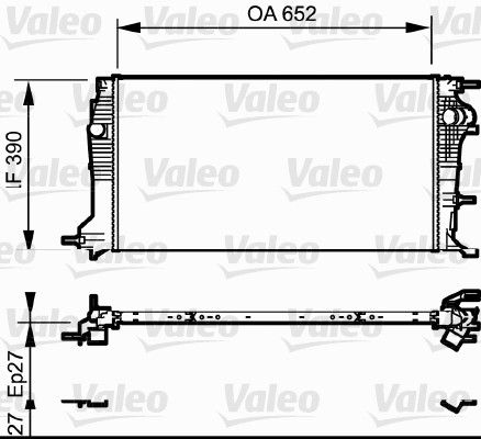 VALEO Radiatore, Raffreddamento motore 735182