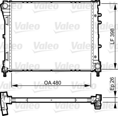 VALEO Radiatore, Raffreddamento motore 735273