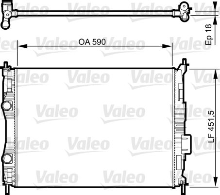 VALEO Radiatore, Raffreddamento motore 735283