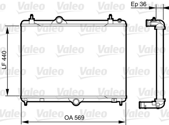 VALEO Radiatore, Raffreddamento motore 735371