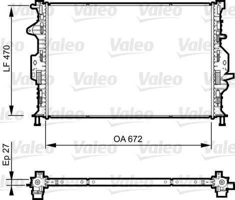 VALEO Radiatore, Raffreddamento motore 735374