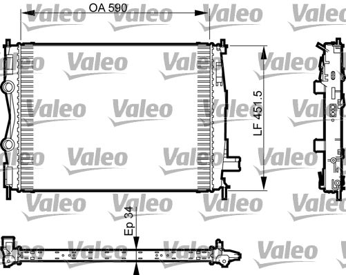 VALEO Radiatore, Raffreddamento motore 735380