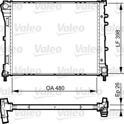 VALEO Radiatore, Raffreddamento motore 735498