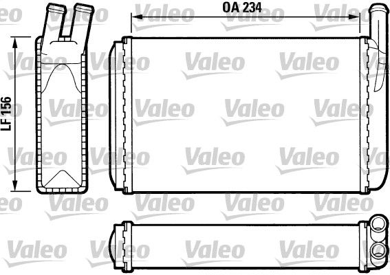 VALEO Scambiatore calore, Riscaldamento abitacolo 812034