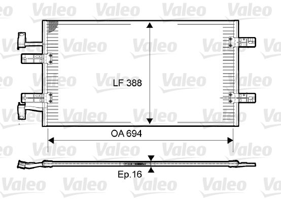 VALEO Condensatore, Climatizzatore 814171