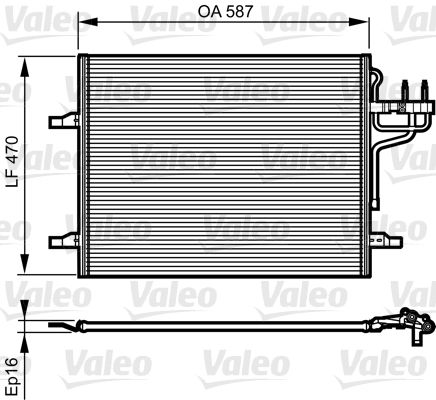 VALEO Condensatore, Climatizzatore 814185