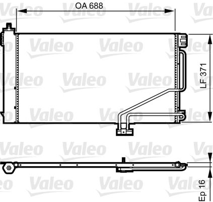 VALEO Condensatore, Climatizzatore 814186