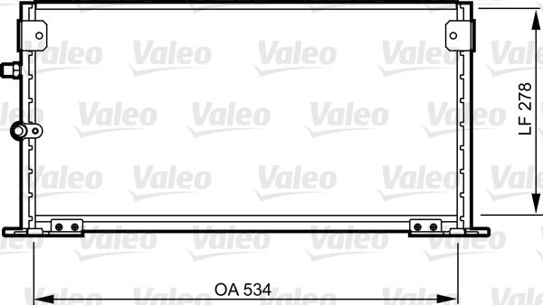 VALEO Condensatore, Climatizzatore 814308