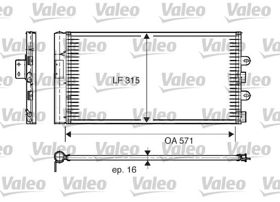 VALEO Condensatore, Climatizzatore 817703