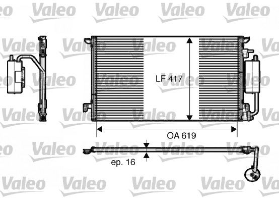VALEO Condensatore, Climatizzatore 817809