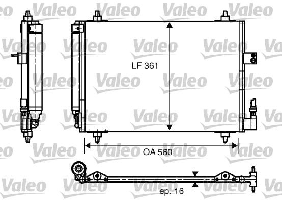 VALEO Condensatore, Climatizzatore 817824