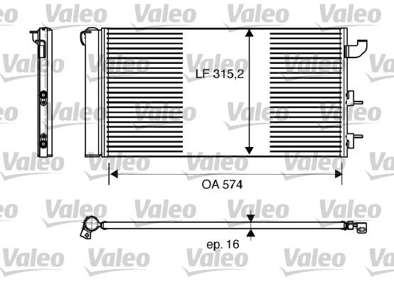 VALEO Condensatore, Climatizzatore 818162