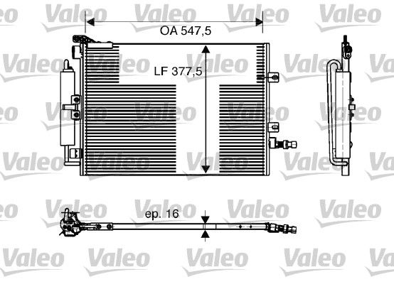 VALEO Condensatore, Climatizzatore 818166