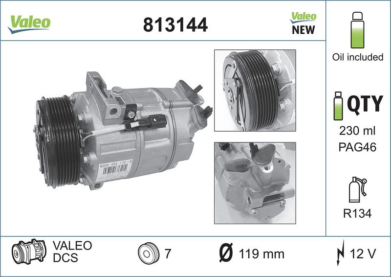 VALEO Compressore, Climatizzatore 813144
