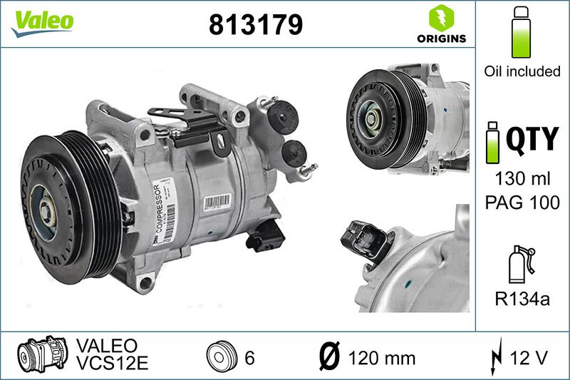 VALEO Compressore, Climatizzatore 813179