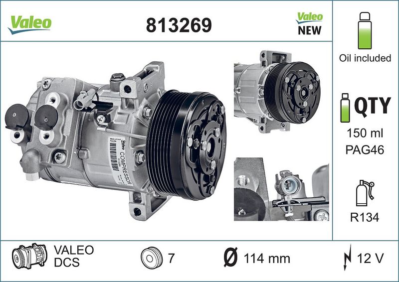 VALEO Compressore, Climatizzatore 813269