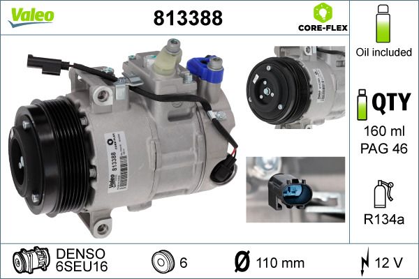 VALEO Compressore, Climatizzatore 813388