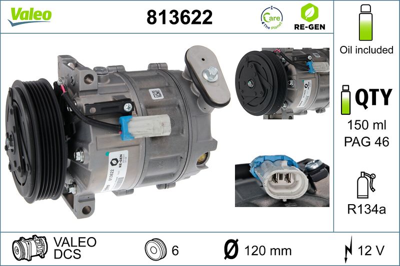 VALEO Compressore, Climatizzatore 813622