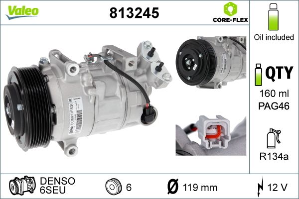 VALEO Compressore, Climatizzatore 813245