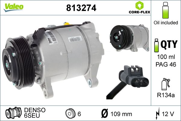 VALEO Compressore, Climatizzatore 813274