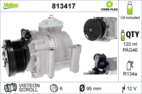 VALEO Compressore, Climatizzatore 813417