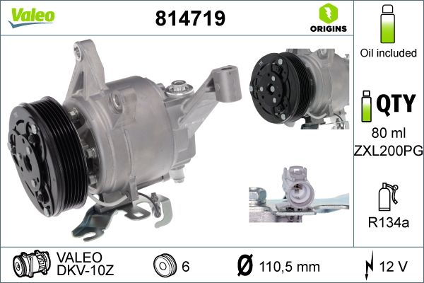 VALEO Compressore, Climatizzatore 814719