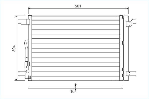 VALEO Condensatore, Climatizzatore 814301