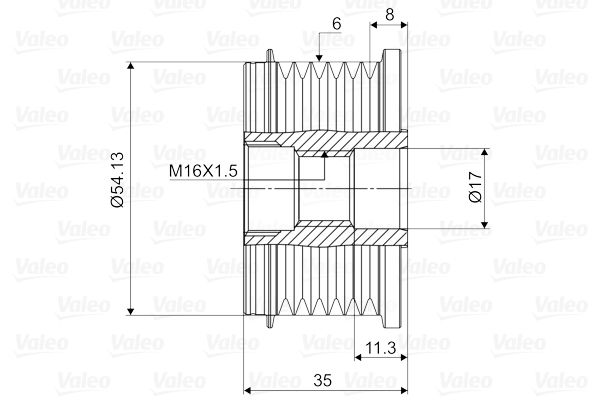 VALEO Dispositivo ruota libera alternatore 588003