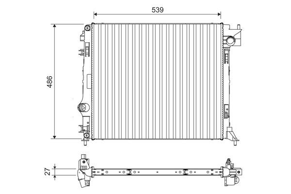 VALEO Radiatore, Raffreddamento motore 701108