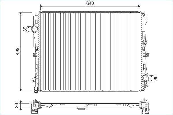 VALEO Radiatore, Raffreddamento motore 701141