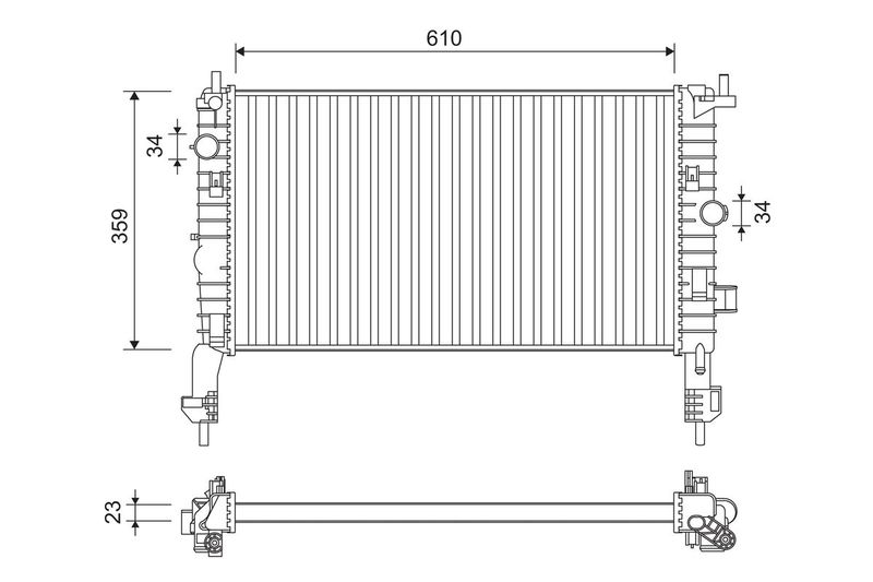 VALEO Radiatore, Raffreddamento motore 734384