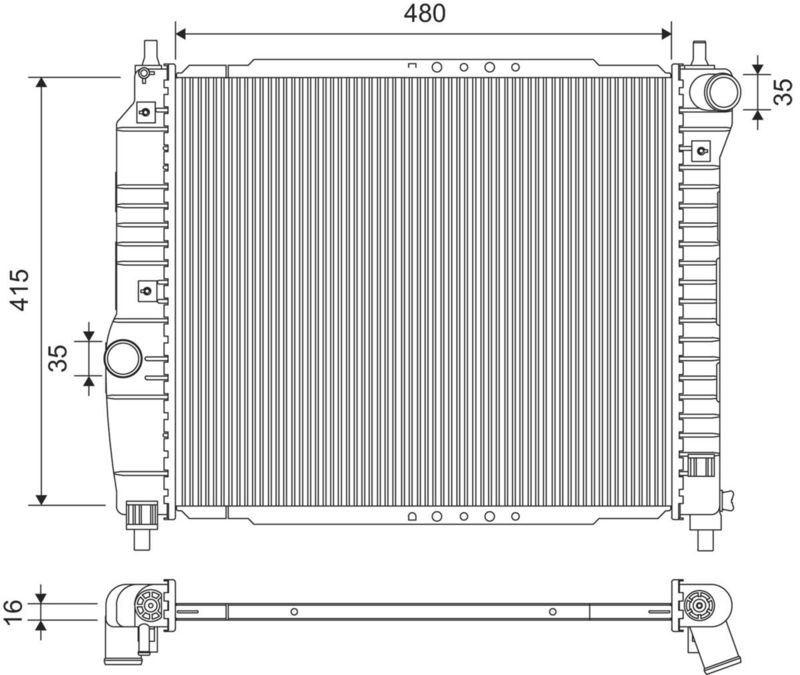 VALEO Radiatore, Raffreddamento motore 735157