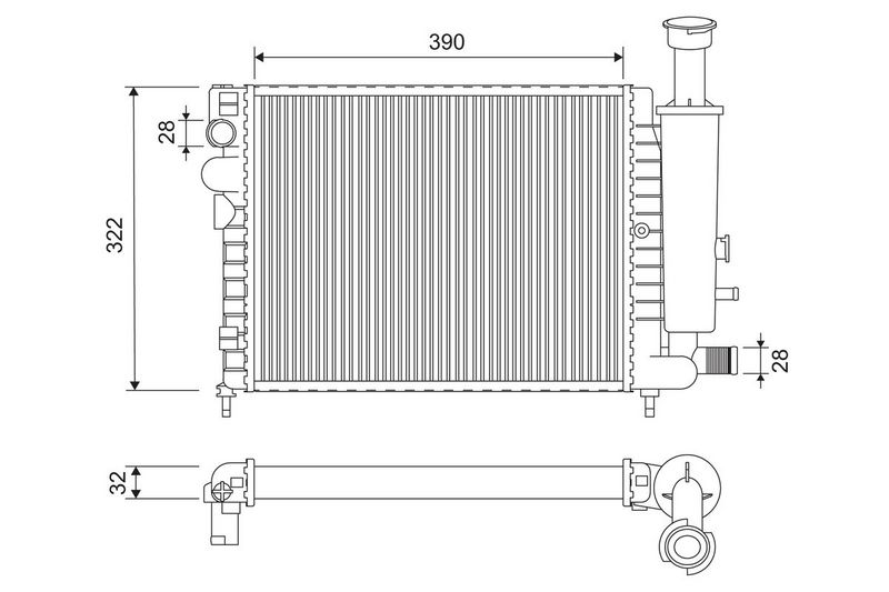 VALEO Radiatore, Raffreddamento motore 883866