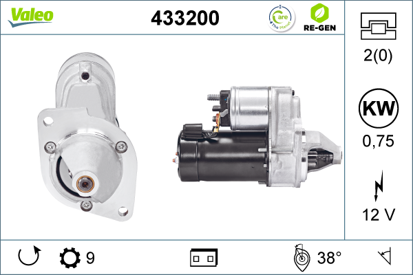 VALEO Motorino d'avviamento 433200